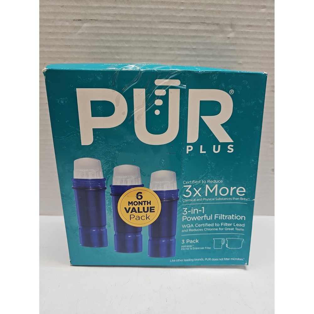 PUR PPF951K3 Lead Reduction Water Pitcher Replacement Filter - 3 Pack New